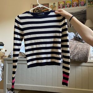 zara knit striped sweater top
